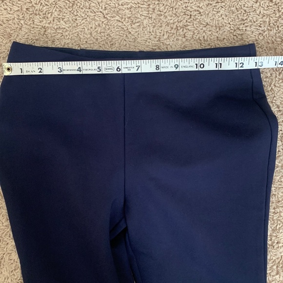 Lilly Pulitzer Sz XS Navy Blue Pull On Slit Back Hem Stretchy Pants - Picture 4 of 12
